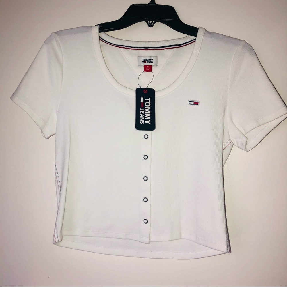 Tommy Hilfiger white crop top/ Brand new with tags